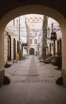 Gate in Polish old-town Stock Photos