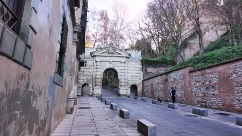 Gate of the Pomegranates, Granada Spain Stock Footage 296126023