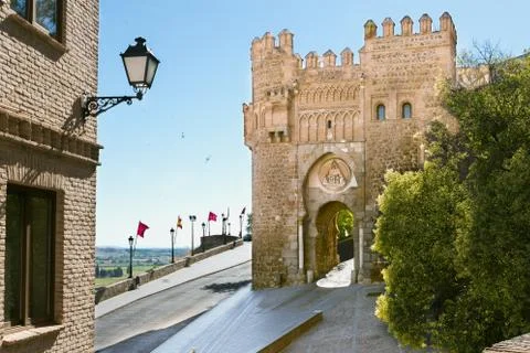 Gate of Puerta del Sol or the sun door, Toledo, Spain. Fotos de archivo