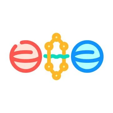 Gate quantum technology color icon vector illustration Stock Illustration