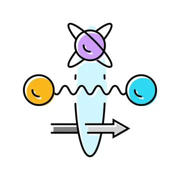 Gate quantum technology color icon vector illustration Stock Illustration