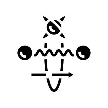 Gate quantum technology glyph icon vector illustration 스톡 일러스트