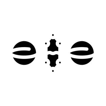 Gate quantum technology glyph icon vector illustration Stock Illustration