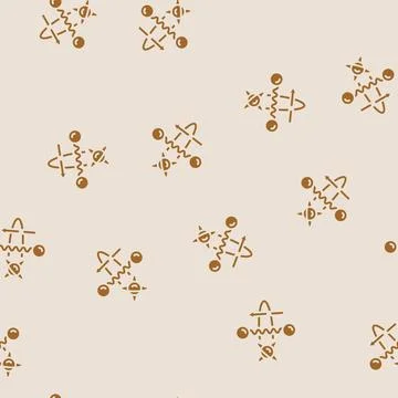 Gate quantum technology glyph seamless pattern 스톡 일러스트