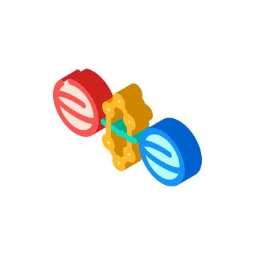 Gate quantum technology isometric icon vector illustration 스톡 일러스트
