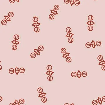 Gate quantum technology line vector seamless pattern Stock Illustration