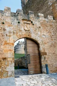 Gate of the Row, in Berlanga del Duero, Soria Spain Stock Photos