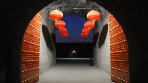Gate in Sian, China Stock Footage 885752