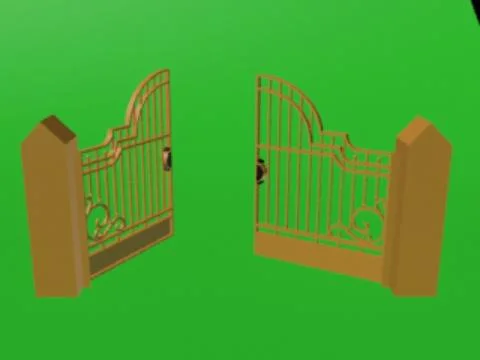 Gate, sketch with the elements of hobbing. 3D Model