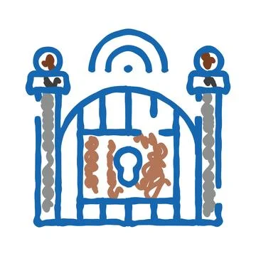 Gate smart home technology wireless access control Stock Illustration