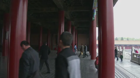 Gate of Supreme Harmony in Forbidden City 1 Stock Footage 44795594