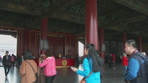 Gate of Supreme Harmony in Forbidden City 2 Stock Footage 44797220