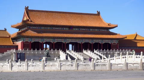 Gate of Supreme Harmony of the Forbidden City 스톡 동영상 65288395