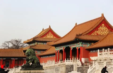 Gate of supreme harmony. forbidden city. beijing. china Stock Photos