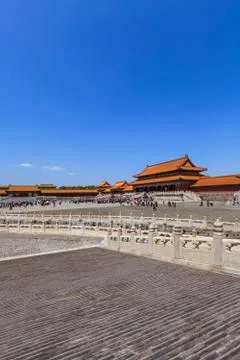 The Gate of Supreme Harmony with tourists Stock-Fotos