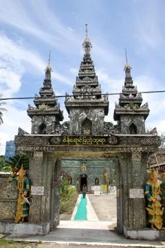 Gate of temple Stock Photos