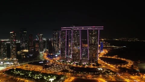 Gate tower course lock time lapse reem island abu dhabi UAE Vidéo 255914877