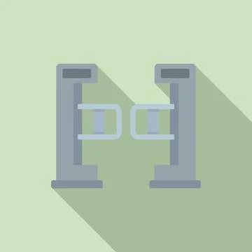 Gate turnstile icon, flat style Stock Illustration