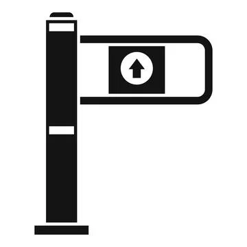 Gate turnstile icon, simple style Stock Illustration