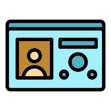 Gate video intercom icon vector flat Stock Illustration
