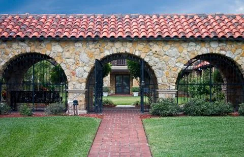 Gated courtyard Stock Photos