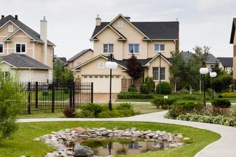 Gated development Stock Photos