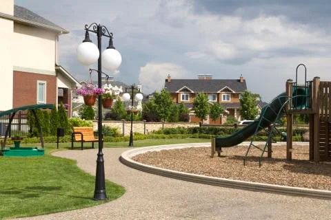 Gated development Stock Photos