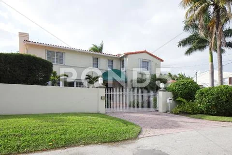 Gated Luxury home Stock Photos