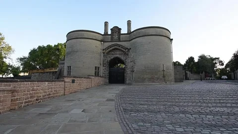The gatehouse of Nottingham castle Vídeos de archivo 156057775