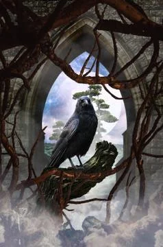 Gatekeeper in the realm of dreams Illustrazione stock