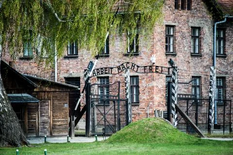 Gates to Auschwitz Stock-Fotos