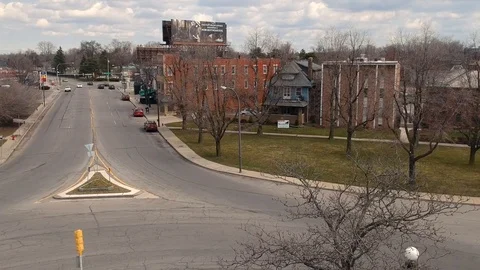Gates Circle Buffalo Aerial Stock Footage 88330529