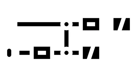 Gates diagram quantum computer glyph icon animation Stock Footage 326142140