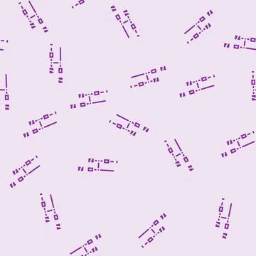 Gates diagram quantum computer glyph seamless pattern Illustrazione stock