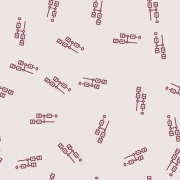 Gates diagram quantum computer line seamless pattern Stock Illustration