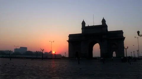Gates of India Sunrise Stock Footage 8731086