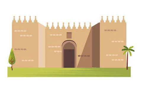 The gates of jerusalem architecture vector Stock Illustration