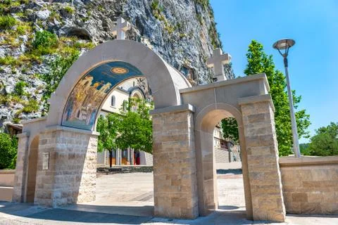 Gates of Ostrog monastery Stock Photos