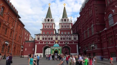 The gates to the Red Square in Moscow. 4K. Stock Footage 65517249