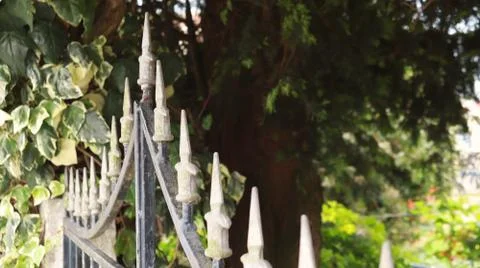 Gates with stakes. Stock Photos