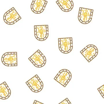 Gates to treasure vector seamless pattern 스톡 일러스트