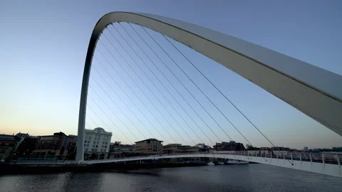 Gateshead Millenium Bridge in Newcastle Stock Footage 156164629