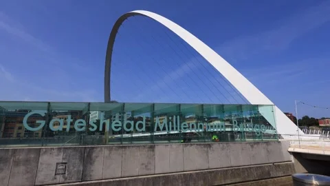 The Gateshead Millennium Bridge, Newcastle Stock-Footage 342321719