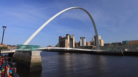 The Gateshead Millennium Bridge, Newcastle Stock-Footage 342322105
