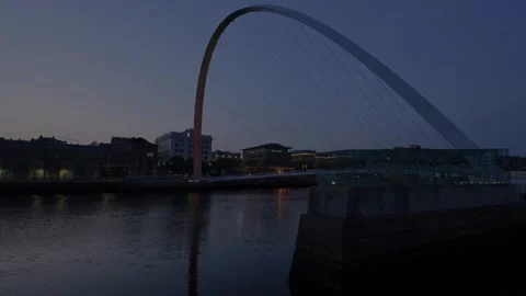 The Gateshead Millennium Bridge, Newcastle Stock-Footage 342322273