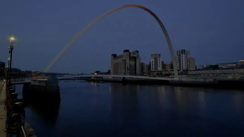 The Gateshead Millennium Bridge, Newcastle Stock-Footage 342322297