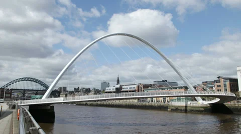 Gateshead Millennium Bridge Timelapse Video stock 37715166