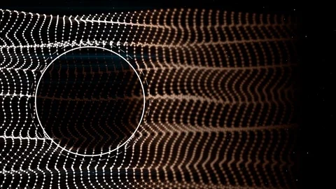 Gateway into another world over wavy digital dark background. Stock Footage 127849978