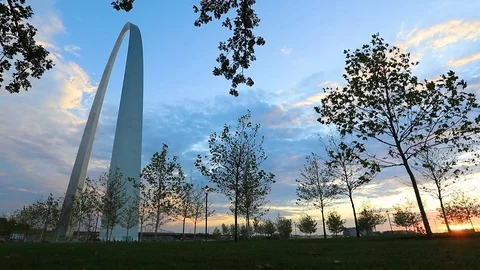 Gateway Arch and St. Louis, Missouri Stock Footage 82906872