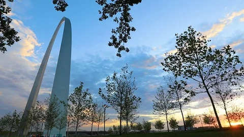 Gateway Arch and St. Louis, Missouri Stock Footage 82906877
